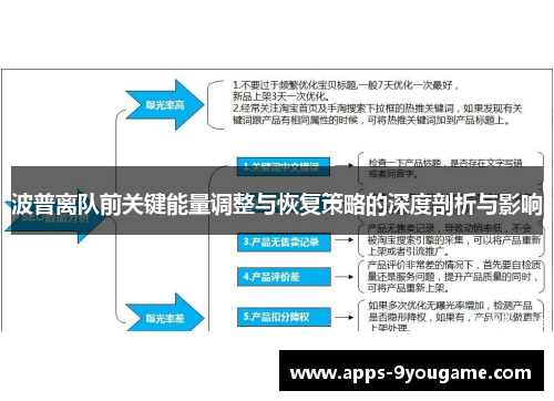 波普离队前关键能量调整与恢复策略的深度剖析与影响